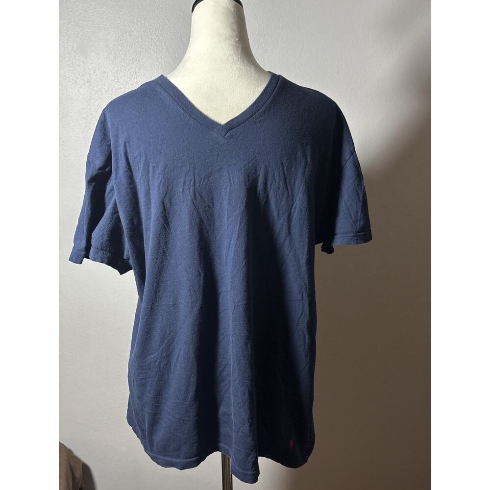 Polo Ralph Lauren Men's Navy Blue T-Shirt XL Red Pony Logo Cotton Casual